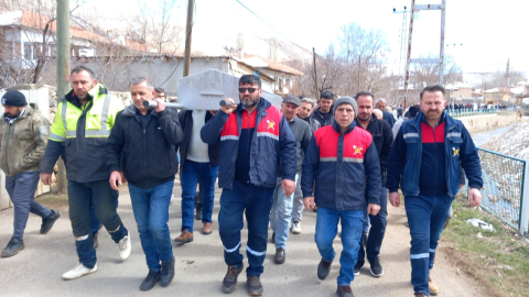 Kayseri'de göçükte ölen madenci son yolculuğuna uğurlandı