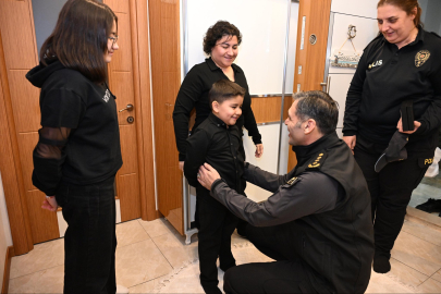 Emniyet Müdürü Aydın’dan, şehit polis memurunun oğluna doğum günü kutlaması