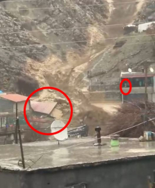 Çığ düşen kara yolunda yolcu otobüsünde mahsur kalanlar kurtarıldı (4)