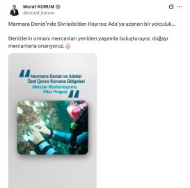 Bakan Kurum: Doğayı mercanlarla onarıyoruz