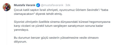 Mustafa Varank’tan 'Kadir Baba’ya destek: Vicdani ve yürekli bir tutum