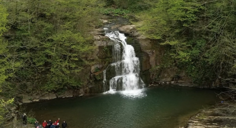 Gölderesi Şelalesi’nde ilkbahar güzelliği