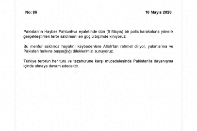 Dışişlerinden Pakistan’da meydana gelen terör saldırısına kınama 