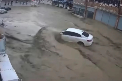 Samsun Havza’daki selin ilk anları kamerada