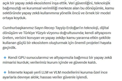 İletişim Başkanı Duran: Kamuda yapay zeka kullanımına yönelik öncü bir model ortaya koyduk